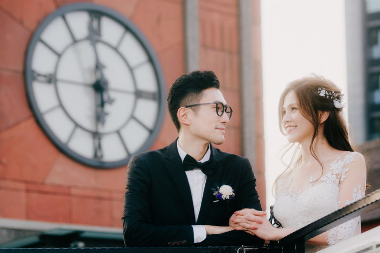 taipei, wedding photography, 婚攝, 婚攝阿城, 婚禮攝影, 維多麗亞酒店, 維多麗亞鐘樓前類婚紗半身照